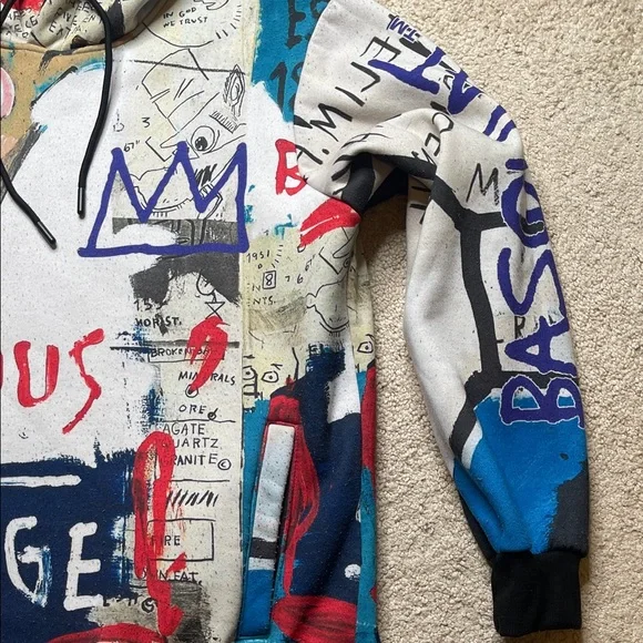 Members Only Jean-Michel Basquiat Multicolor Graphic Hoodie - Picture 7 of 10